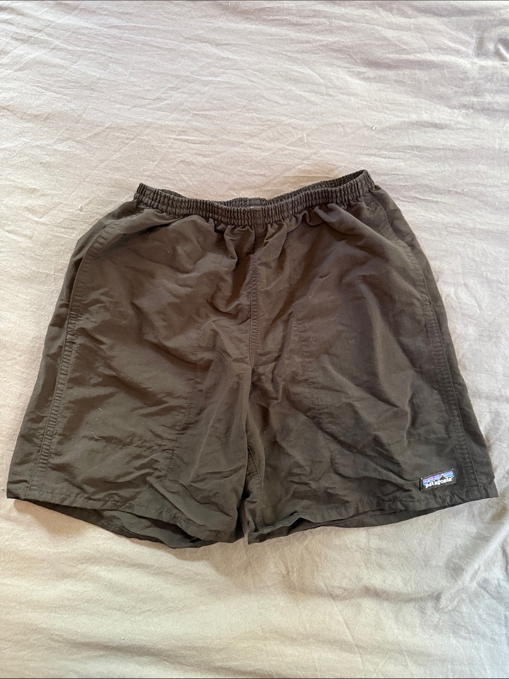 Patagonia Men's Dark Brown Elastic-Waist Athletic Shorts
